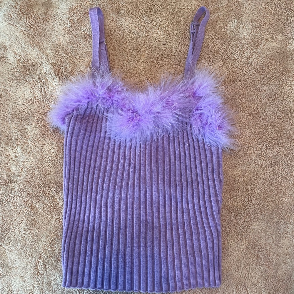 Purple Feather top! Size small